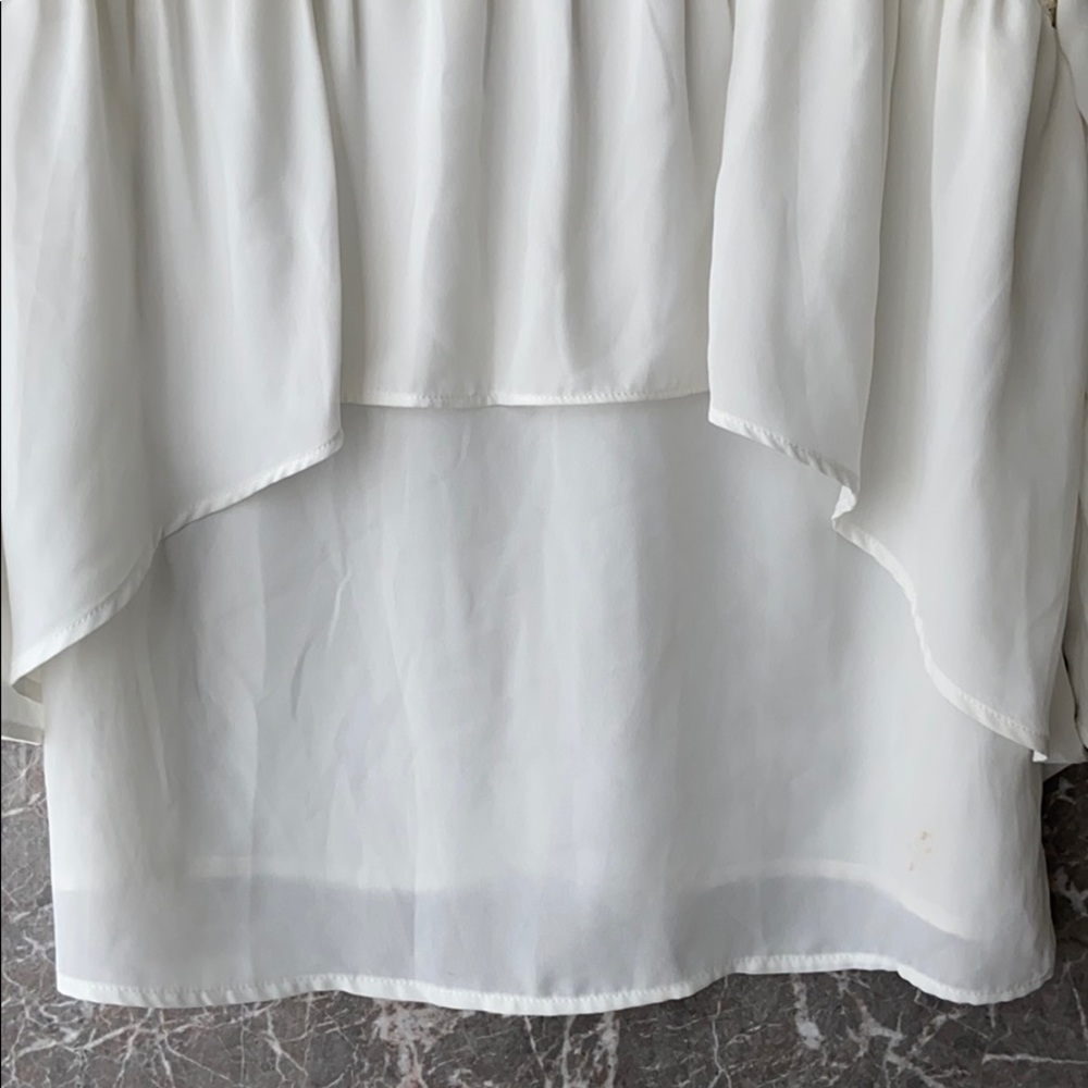 ASOS Layered Flowy Off-White/Cream Top - Picture 2 of 8